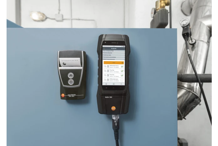 Next-Gen testo 300 - Smoke Edition Combustion Analyzer Kit with Printer and testo Bluetooth® Connector (w/ O2 and CO 0-4,000)