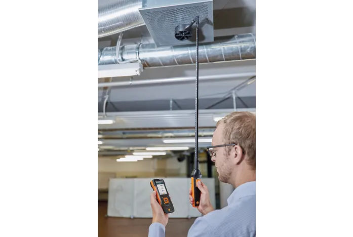 Vane probe (Ø 100 mm, digital) - including temperature sensor, wired