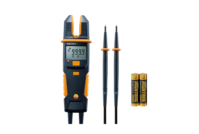 testo 755-2 - Current / Voltage Meter with 200 A AC, 1000 V AC/DC, Continuity, and Phase Rotation Tester