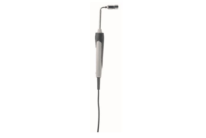 Fast-action surface probe with spring thermocouple for uneve...
