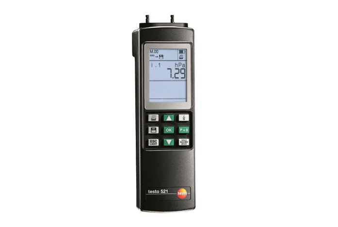 testo 521-3 - Differential pressure measuring instrument 0 to 2.5 hPa