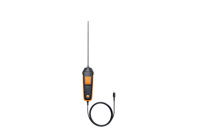 Robust, fast-action air probe (digital) - with Pt100 temperature sensor