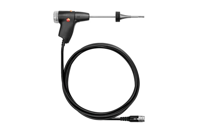 7" flue gas probe, 1/4" diameter, Tmax = 932 °F, with hose