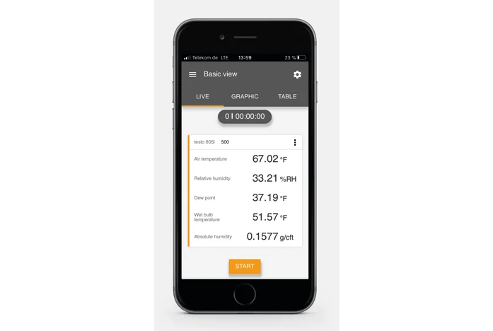 testo 605i - Thermohygrometer operated via smartphone