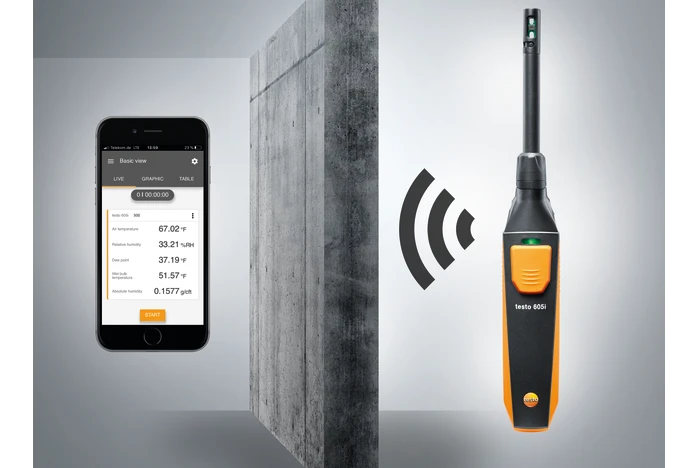 testo 605i - Thermohygrometer operated via smartphone