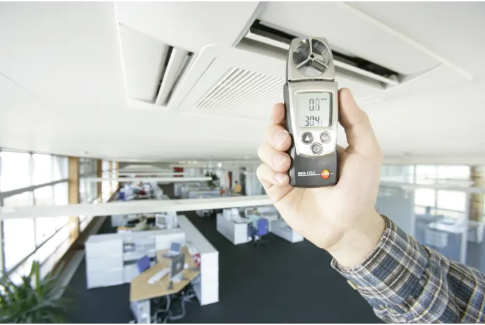testo 410-2 - Vane anemometer with humidity measurement