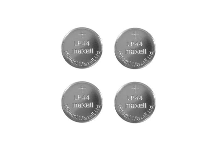 Button cell batteries, Type LR 44, 1.5 Volt (4 off)