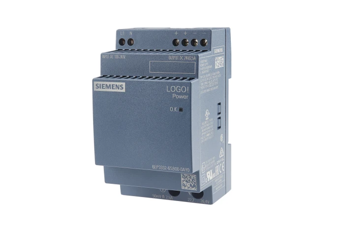 DIN rail mount power supply, 90-240 V AC / 24 V DC (2.5 A) - Top-hat rail mounting