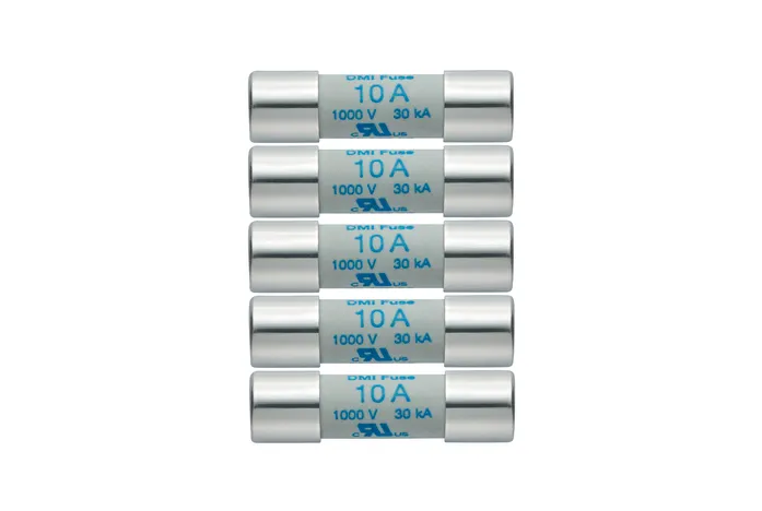 Spare 10 A/1000 V fuses - 5 items