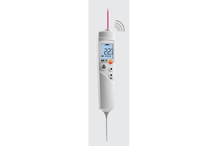 testo 826-T4 - Infrared thermometer with laser marking and penetration probe for food (6:1 optics)