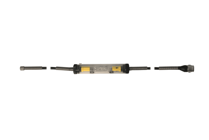 Gas sampling hose with built-in condensate trap, 86 in. long